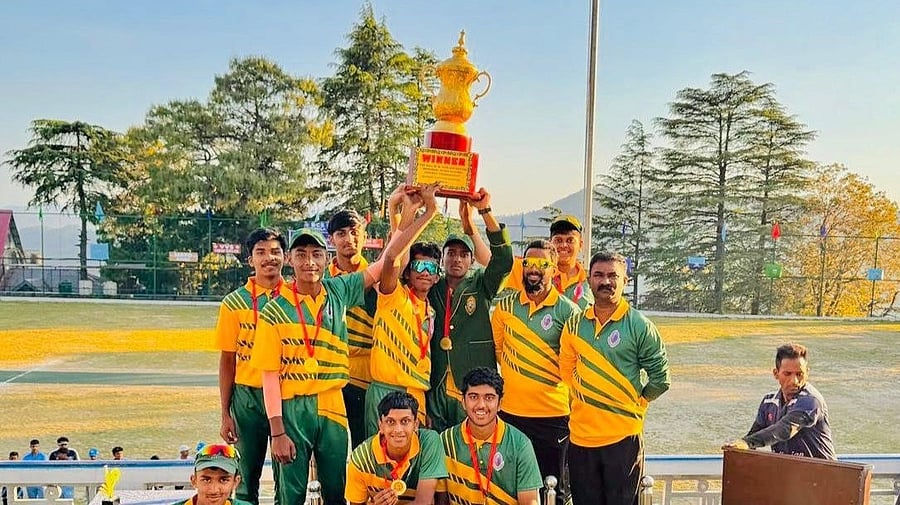The winning team of the Bishop Cotton Boys’ School, Bengaluru. They posted 209/6 in 20 overs. 