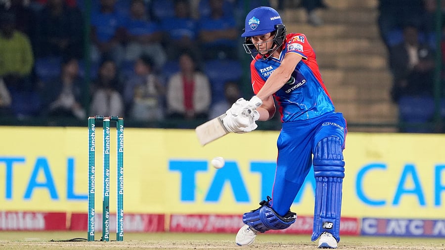 <div class="paragraphs"><p>Delhi Capitals' batter Meg Lanning plays a shot during the Women's Premier League (WPL) 2024 cricket match between Delhi Capitals and UP Warriorz, at Arun Jaitley Stadium in New Delhi, Friday, March 8, 2024. </p></div>