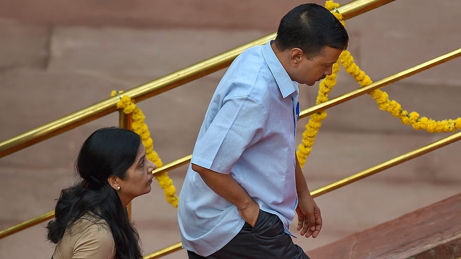 <div class="paragraphs"><p>File photo of&nbsp;Delhi Chief Minister Arvind Kejriwal and his wife Sunita Kejriwal.</p></div>