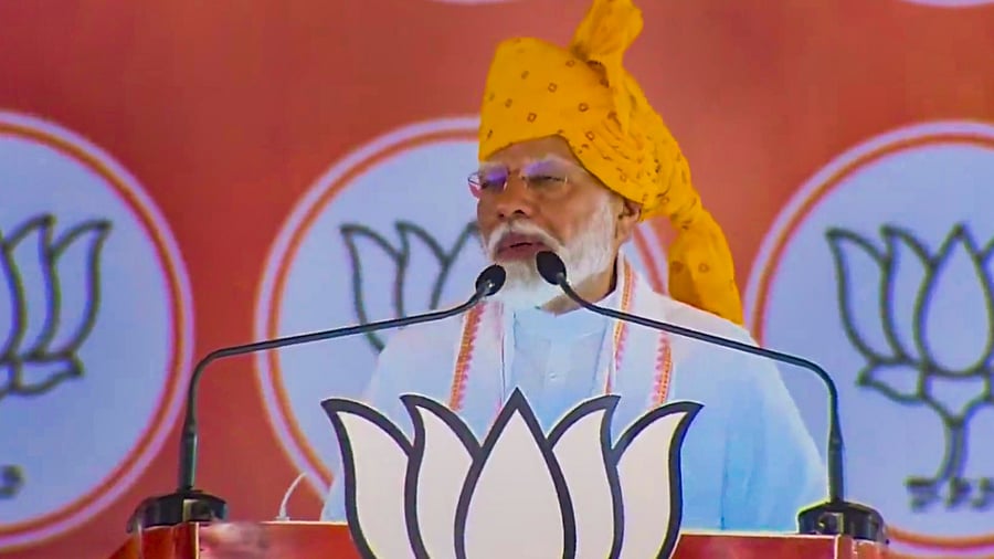 <div class="paragraphs"><p>Prime Minister Narendra Modi in Rajasthan.</p></div>
