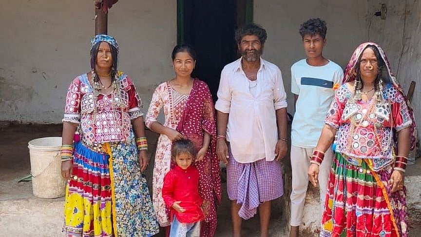 <div class="paragraphs"><p>Raveena Lamani with her family.&nbsp;&nbsp;</p></div>