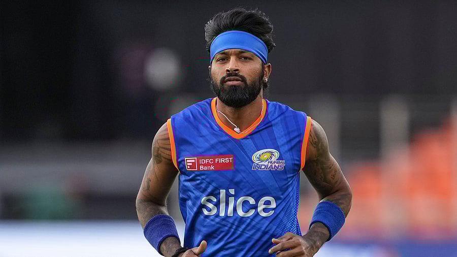 <div class="paragraphs"><p>Ahmedabad: Mumbai Indians captain Hardik Pandya during a practice session.</p></div>