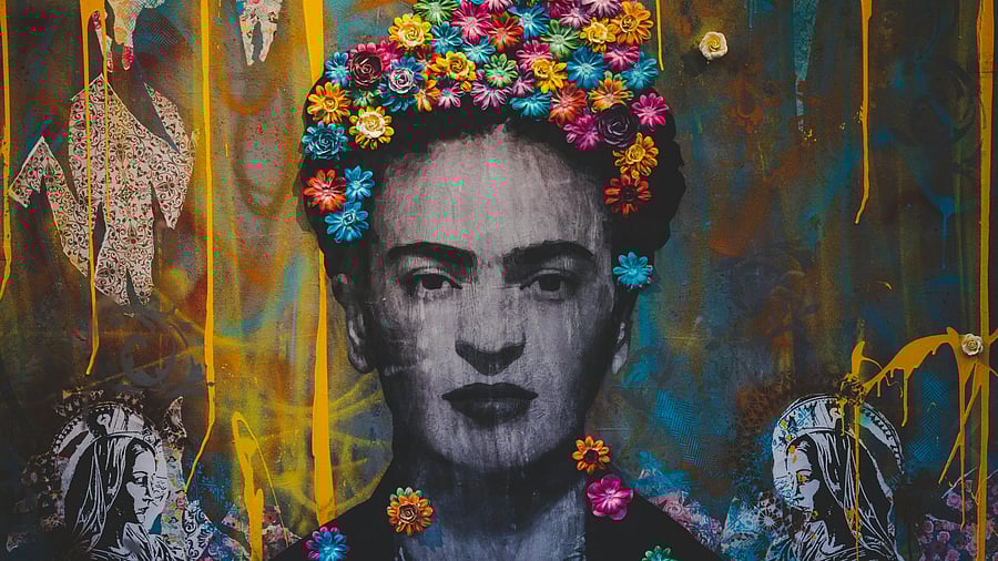 <div class="paragraphs"><p>A creative graffiti wall art with the portrait of Frida Kahlo who, like Simone de Beauvoir, was a feminist icon. They both challenged traditional gender roles. </p></div>