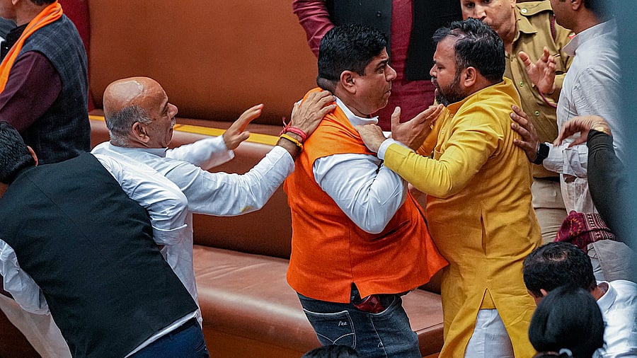 <div class="paragraphs"><p>File photo of  AAP and BJP councillors clash during the election of members of the MCD Standing Committee.</p></div>