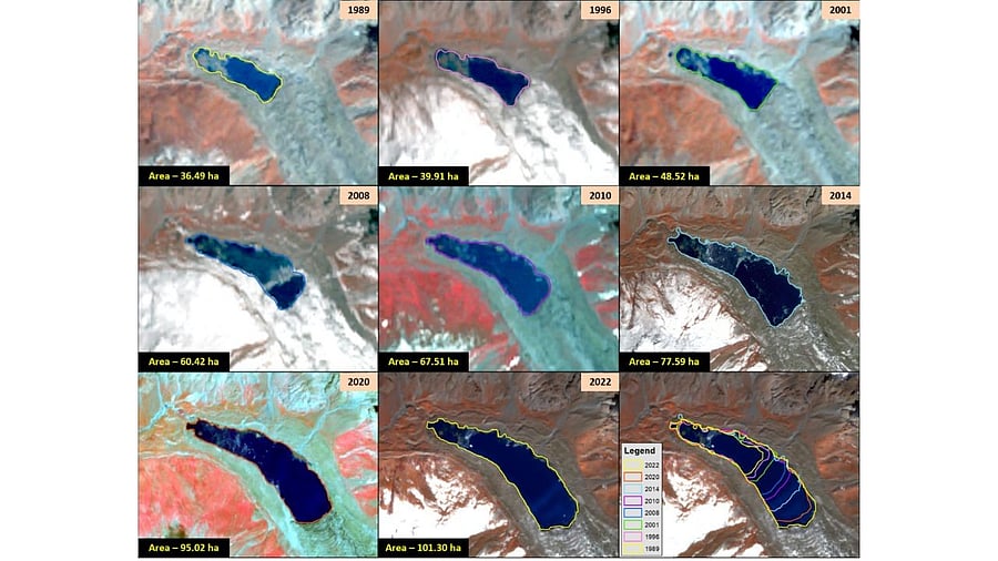 <div class="paragraphs"><p>Long-term changes in the Ghepang Ghat glacial lake area.</p></div>