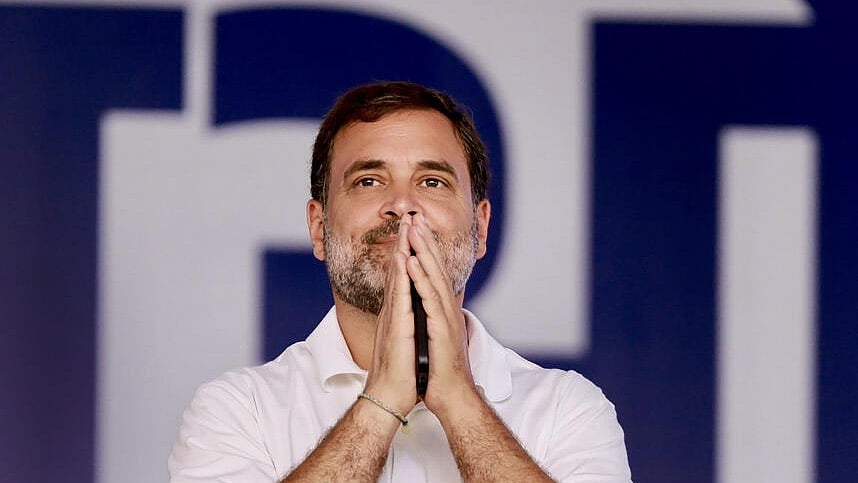 <div class="paragraphs"><p>Congress leader Rahul Gandhi during I.N.D.I.A. bloc's 'Loktantra Bachao Rally' at Ramleela Maidan, in New Delhi, Sunday, March 31, 2024.</p></div>