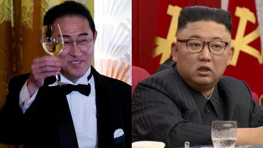 <div class="paragraphs"><p>(L-R) Japan's Fumio Kishida and North Korea's&nbsp;Kim Jong Un</p></div>