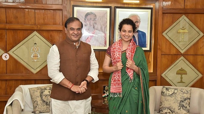 <div class="paragraphs"><p>Himanta Biswa Sarma with actor-turned politician Kangana Ranaut.&nbsp;</p></div>