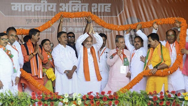<div class="paragraphs"><p>Union Home Minister Amit Shah during a public meeting in favour of Union Minister and BJP candidate R K Singh for Lok Sabha polls, in Arrah, Friday, May 24, 2024.</p></div>