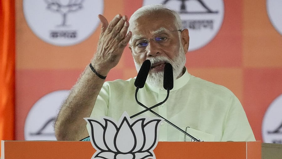 <div class="paragraphs"><p>Prime Minister Narendra Modi addresses a rally for Lok Sabha elections, in Mumbai.</p></div>