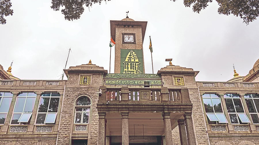 <div class="paragraphs"><p>Bruhat Bengaluru Mahanagara Palike, BBMP head office building at NR Squire in Bengaluru.</p></div>