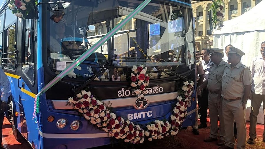 <div class="paragraphs"><p>A file picture of a Tata Star electric bus inducted by the Bengaluru Metropolitan Transportation Corporation (BMTC).</p></div>