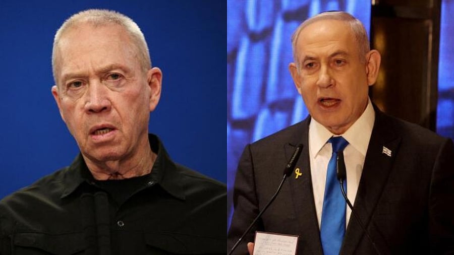 <div class="paragraphs"><p>Israeli Defence Minister Yoav Gallant (L) and Prime Minister Benjamin Netanyahu (R).</p></div>
