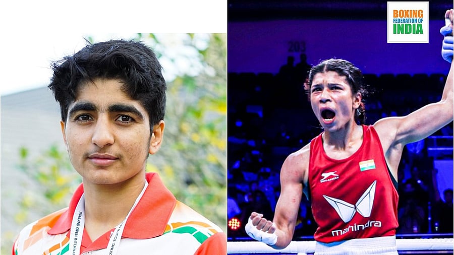 <div class="paragraphs"><p>Nikhat Zareen and Minakshi. </p></div>