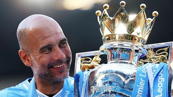 <div class="paragraphs"><p>Manchester City manager Pep Guardiola after winning the Premier League</p></div>
