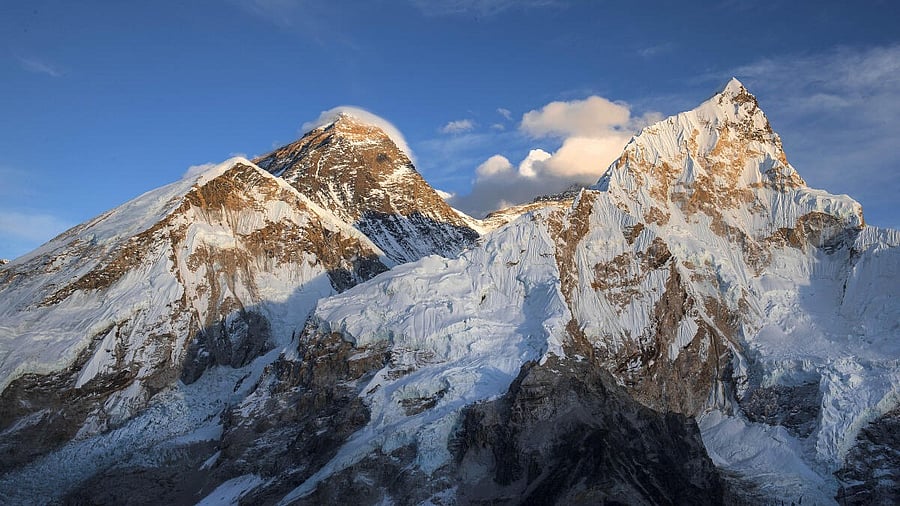 <div class="paragraphs"><p>A view of Mt. Everest, the highest mountain above the sea level, located in Nepal.</p></div>
