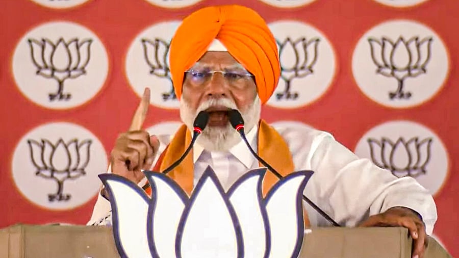 <div class="paragraphs"><p>Patiala: Prime Minister Narendra Modi addresses a public meeting for Lok Sabha elections in Patiala on Thursday, May 23, 2024. </p></div>