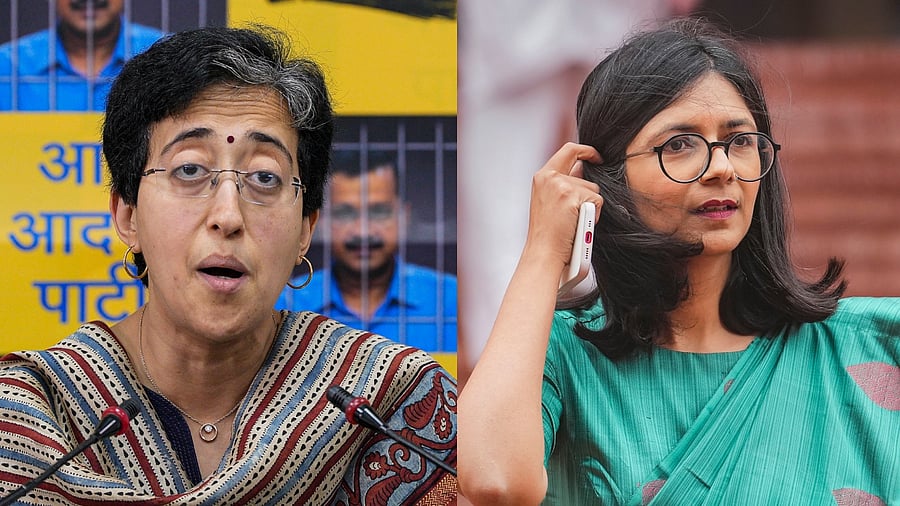 <div class="paragraphs"><p>(From left) senior AAP leader and Delhi Minister Atishi; Rajya Sabha MP Swati Maliwal</p></div>