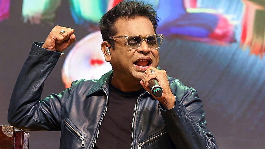 <div class="paragraphs"><p>Indian music composer and singer A R Rahman performs during an event. </p></div>