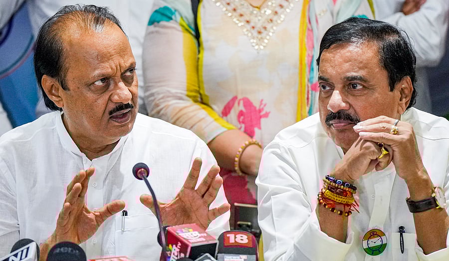 <div class="paragraphs"><p>NCP chief Ajit Pawar and party's Maharashtra President Sunil Tatkare </p></div>