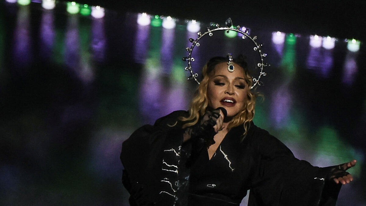 <div class="paragraphs"><p>Madonna performs during a concert at the Copacabana beach in Rio de Janeiro</p></div>