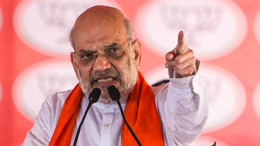 <div class="paragraphs"><p>Union Home Minister Amit Shah addresses a public meeting.</p></div>