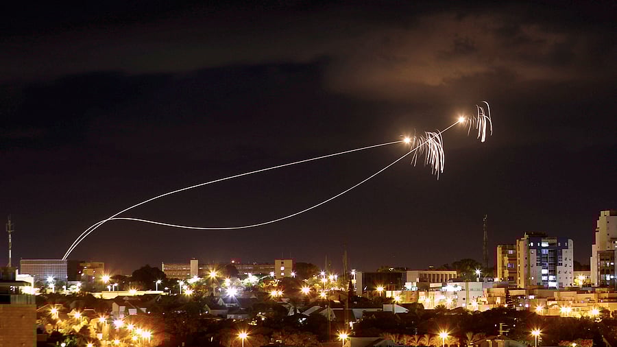 <div class="paragraphs"><p>Iron Dome anti-missile system fires interception missiles as rockets are launched from Gaza towards Israel as seen from the city of Ashkelon, Israel, Oct 27, 2018.</p></div>