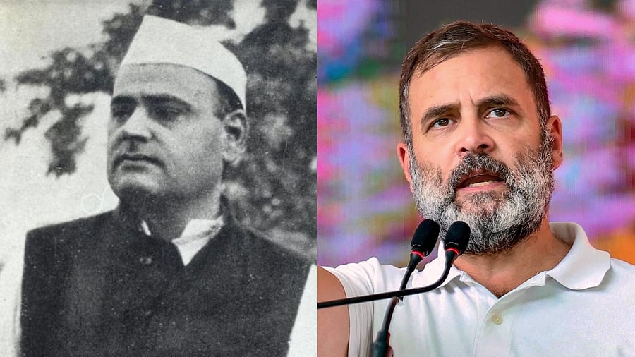 <div class="paragraphs"><p>Feroze Gandhi (L) and Rahul Gandhi (R). </p></div>