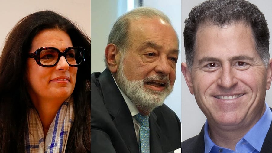 <div class="paragraphs"><p>(L-R)&nbsp;L’Oreal SA heiress Francoise Bettencourt Meyers,&nbsp;Mexican billionaire Carlos Slim, and&nbsp;Dell Technologies Inc. founder Michael Dell</p></div>