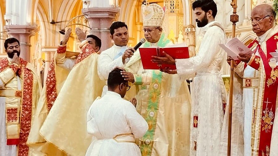 <div class="paragraphs"><p>Ordination of Joseph Thermadom at Our Lady of Dolours Basilica in Thrissur</p></div>