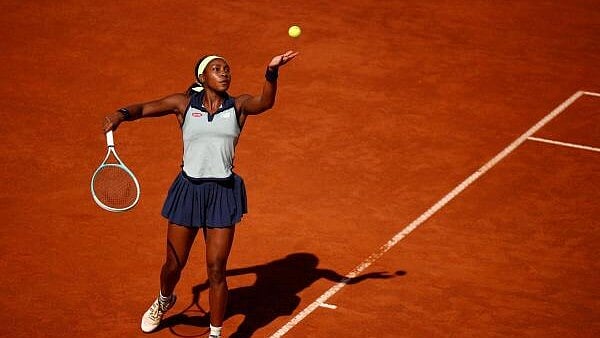 <div class="paragraphs"><p>Coco Gauff of the US in action during her semi final match against Poland's Iga Swiatek at Italian Open - Foro Italico, Rome, Italy - May 16, 2024.</p></div>