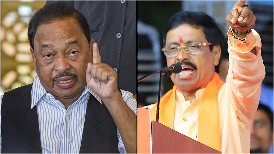 <div class="paragraphs"><p>Narayan Rane(L) and Sena(UBT) leader Vinayak Raut</p></div>