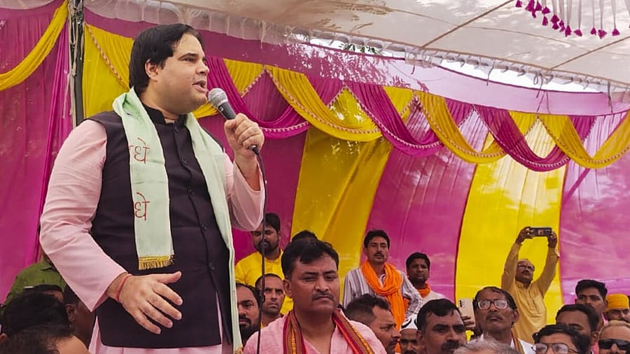 <div class="paragraphs"><p>BJP leader Varun Gandhi addresses a rally in support of his mother and party candidate from Sultanpur constituency Maneka Gandhi for Lok Sabha elections, in Sultanpur. </p></div>