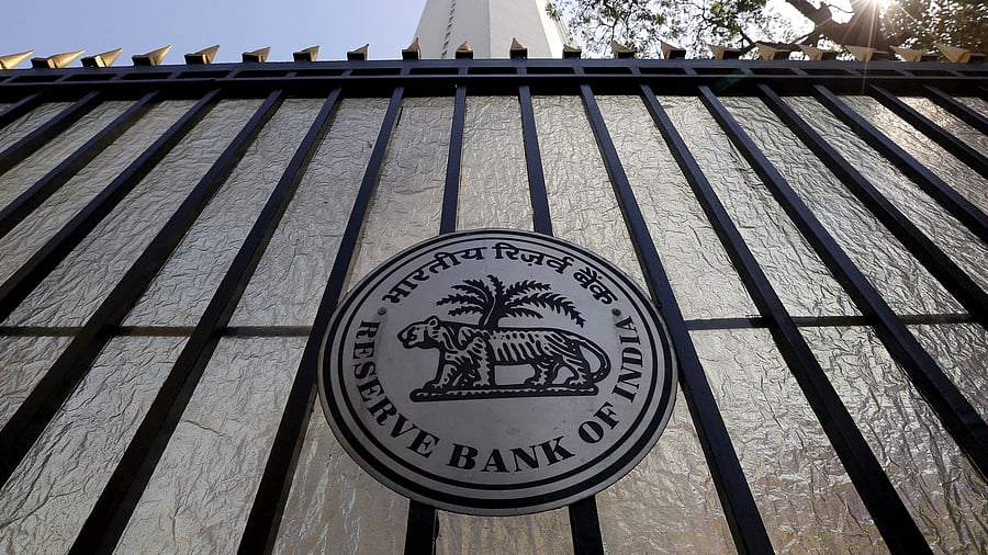 <div class="paragraphs"><p>The Reserve Bank of India seal is pictured on a gate outside the RBI headquarters in Mumbai.</p></div>