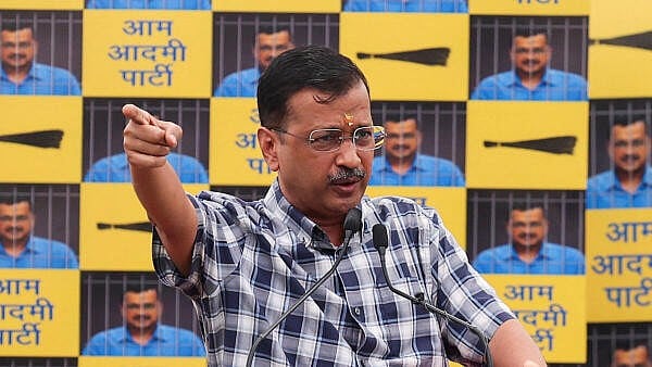<div class="paragraphs"><p>Delhi Chief Minister Arvind Kejriwal gestures as he speaks, during a press conference at the Aam Aadmi Party (AAP) office, after India's Supreme Court gave temporary bail to the AAP national conveyor in a liquor policy case, in New Delhi, India, May 11, 2024. </p></div>