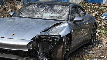 <div class="paragraphs"><p>The damaged Porsche car was found without number plate, in Pune, Tuesday, May 21, 2024.</p></div>