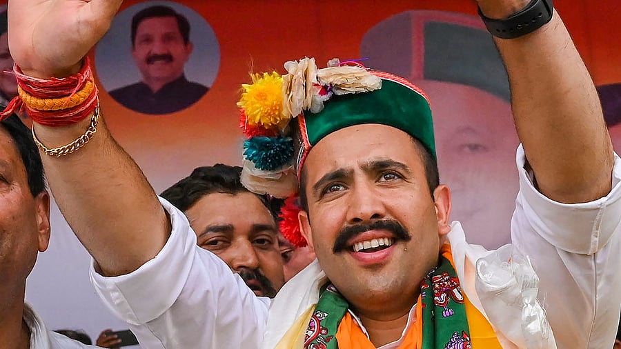 <div class="paragraphs"><p>Congress candidate Vikramaditya Singh during his nomination filing rally for Lok Sabha polls, in Mandi, Thursday, May 9, 2024.</p></div>