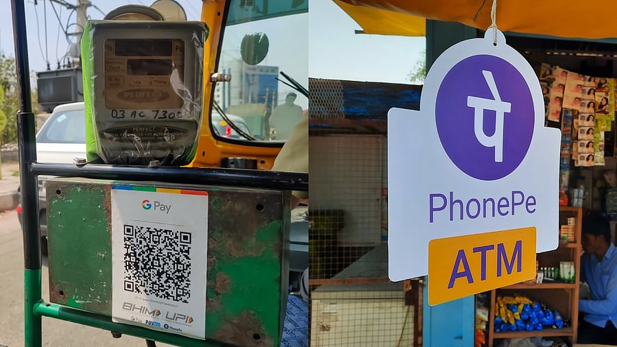 <div class="paragraphs"><p>A collage showing GPay and PhonePe QR codes. </p></div>