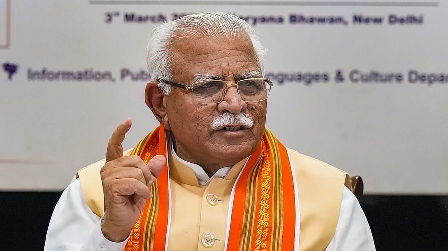 <div class="paragraphs"><p>Former Haryana chief minister Manohar Lal Khattar.</p></div>