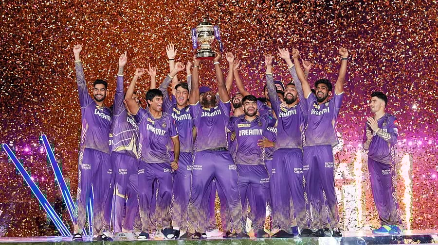 <div class="paragraphs"><p>KKR players lift IPL 2024 trophy.</p></div>