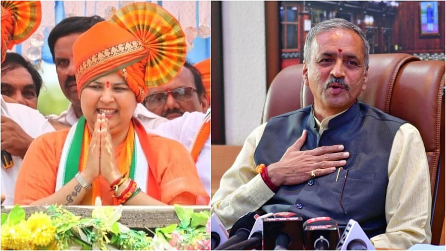 <div class="paragraphs"><p>Congress candidate from Uttara Kannada constituency Dr Anjali Nimbalkar(L) and Vishweshwara Hegde Kageri</p></div>