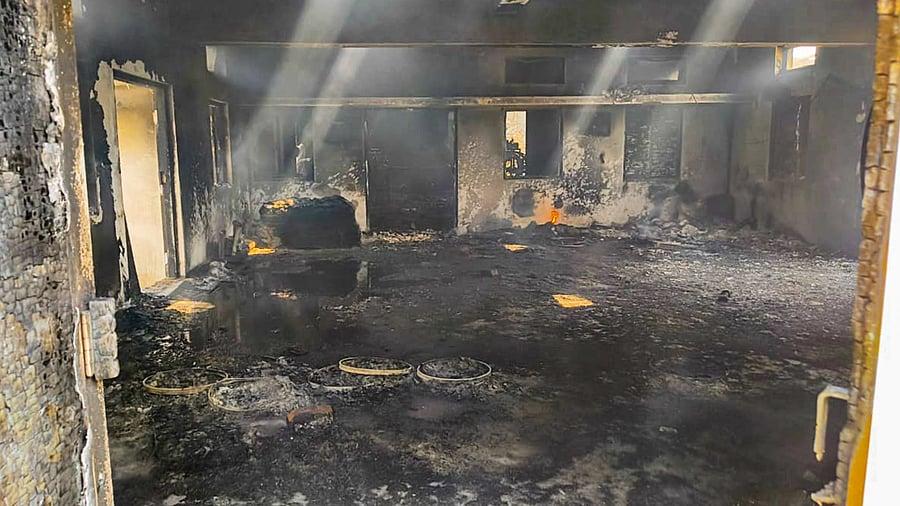 <div class="paragraphs"><p>Charred remains at the site after a blast at an explosives-manufacturing factory, near Nagpur, Thursday, June 13, 2024. </p></div>