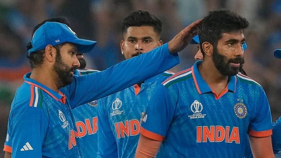 <div class="paragraphs"><p>File photo of Rohit Sharma and Jasprit Bumrah.</p></div>