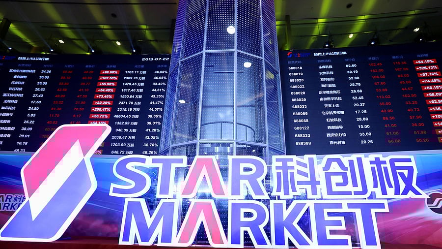 <div class="paragraphs"><p>A sign for STAR Market, China's new Nasdaq-style tech board.</p></div>