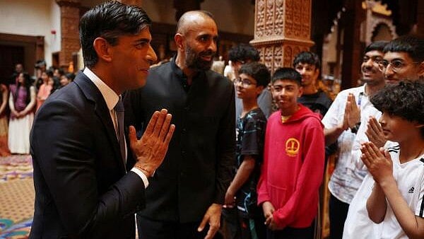 <div class="paragraphs"><p>Britain's Prime Minister Rishi Sunak visits BAPS Shri Swaminarayan Mandir, in London, Britain, June 29, 2024.</p></div>