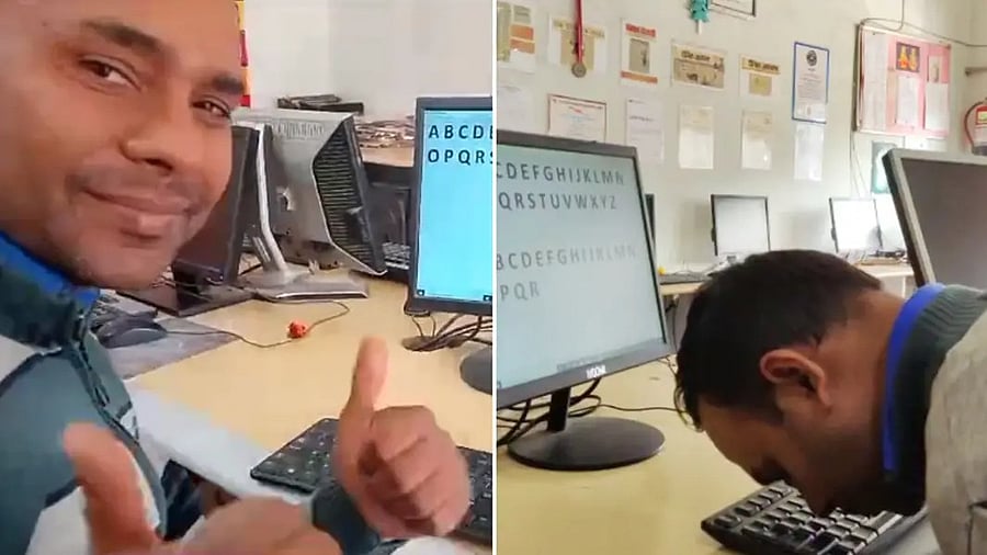 <div class="paragraphs"><p>Vinod Kumar Chaudhary, known as the 'Typing Man of India.</p></div>