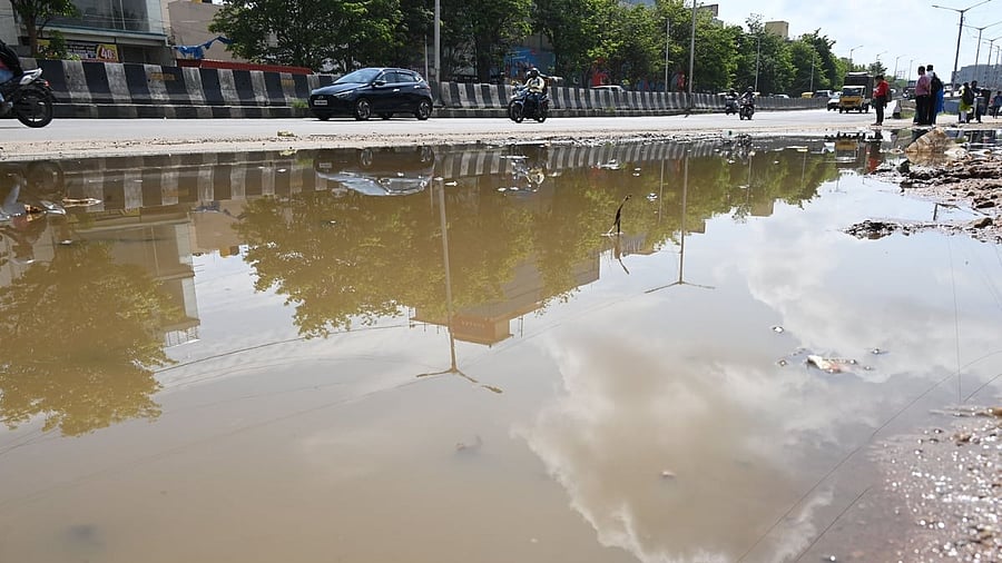 <div class="paragraphs"><p>A waterlogged stretch near RMV 2nd Stage on Wednesday. </p></div>