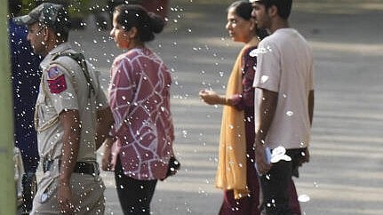 <div class="paragraphs"><p>Sunita Kejriwal, wife of Delhi CM Arvind Kejriwal, seen here visiting Tihar jail premises, in New Delhi, Sunday, on June 2. </p></div>