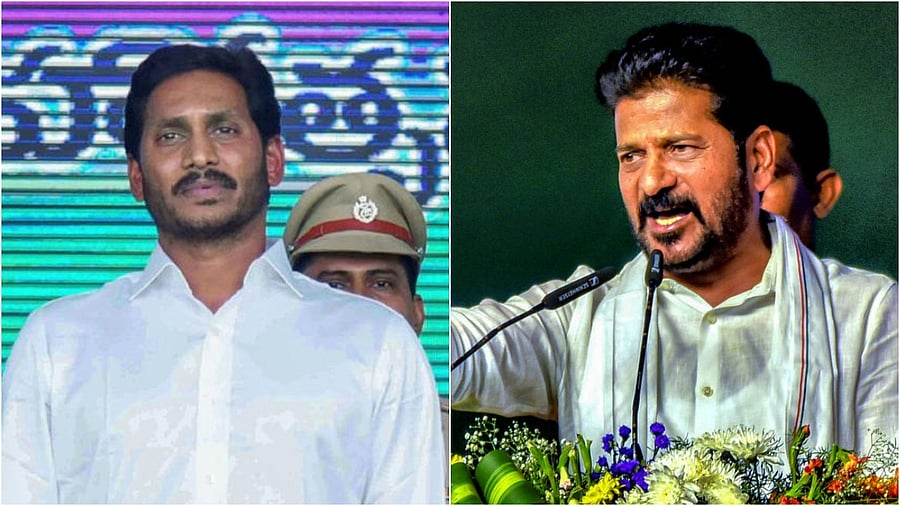<div class="paragraphs"><p>Andhra CM Jaganmohan reddy(L), Telangana counterpart Revanth Reddy</p></div>