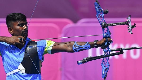 <div class="paragraphs"><p>Pravin Ramesh Jadhav of India in action </p></div>